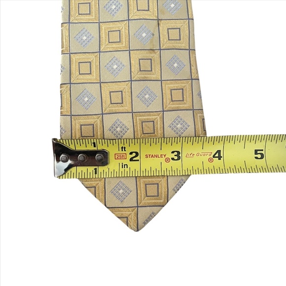 Men’s Gold and Silver Nordstrom Silk Necktie - Picture 8 of 8